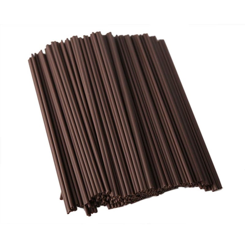 lasenersm 100 Pieces Two Holes Coffee Stirrer Straw 2-in-1 Disposable Plastic Coffee Stir Sticks Coffee Stirrer Straw for Coffee Bars Office Restaurants Home Indoor Outdoor - Image 1